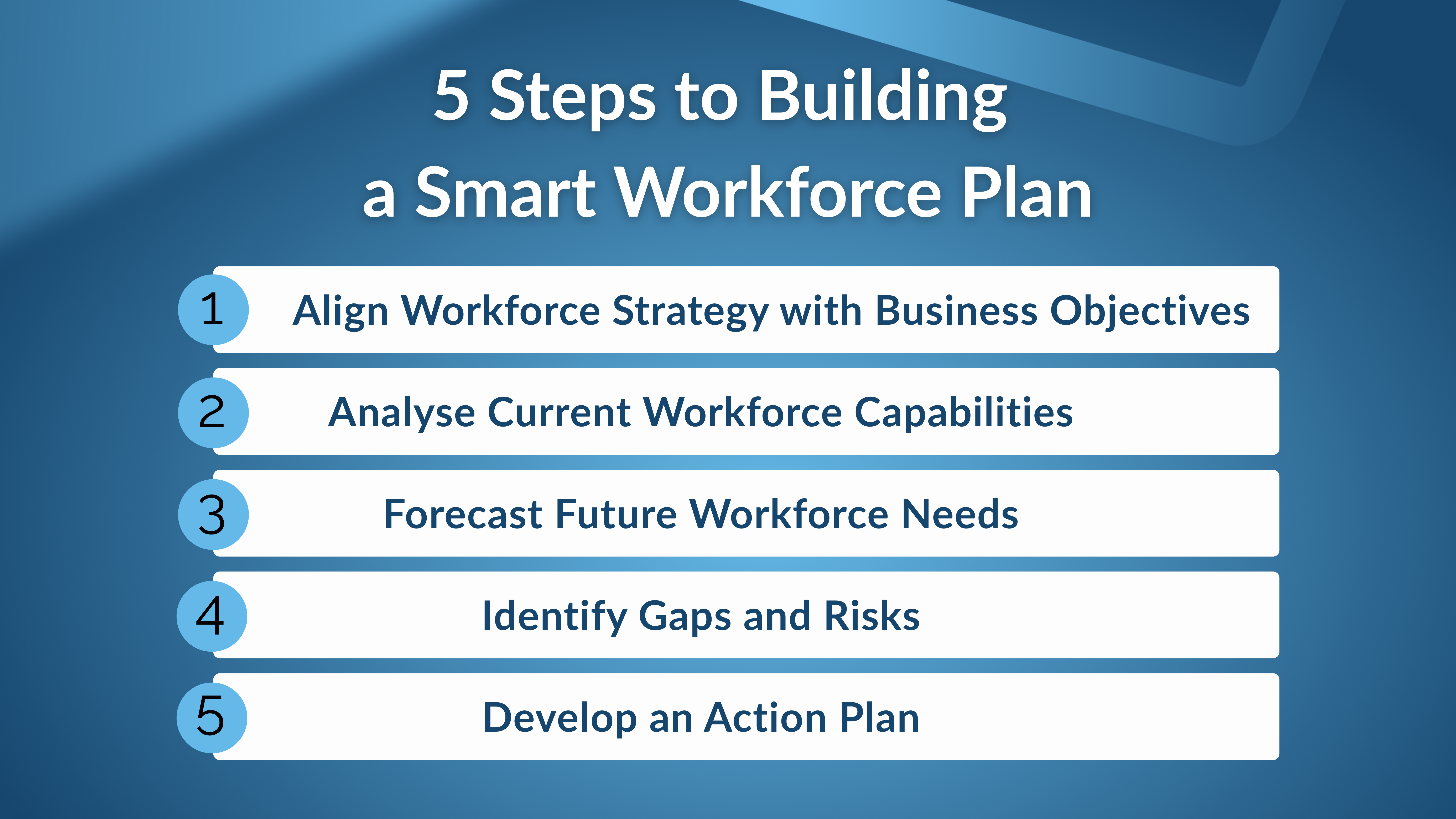 5 Steps to Building a Smart Workforce Plan