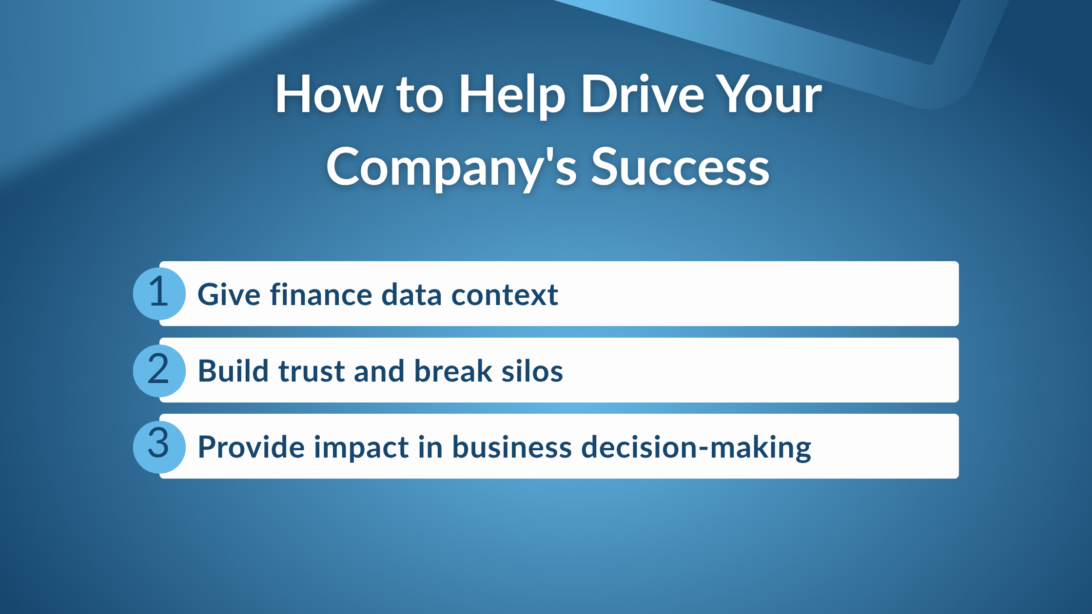 How to help drive your company’s success